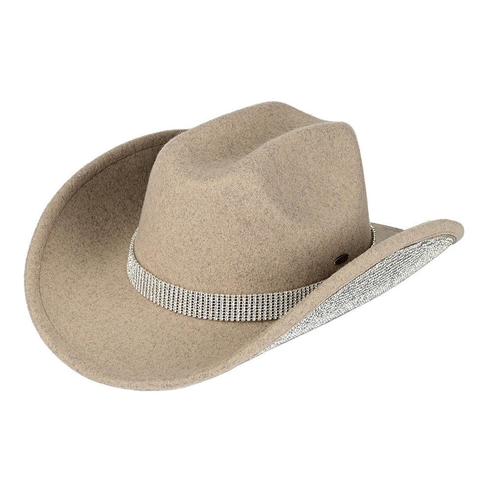 Wyeth Ford Unisex Sisal Straw Upturned Brim Cowboy Hat