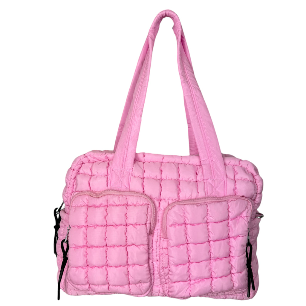 GZ 2646 Puffer Quilted Travel Bag Pink girliegirloriginals