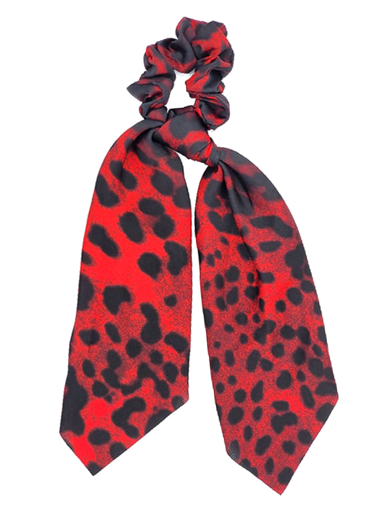 SCT-1006 Red Leopard Scrunchie – girliegirloriginals