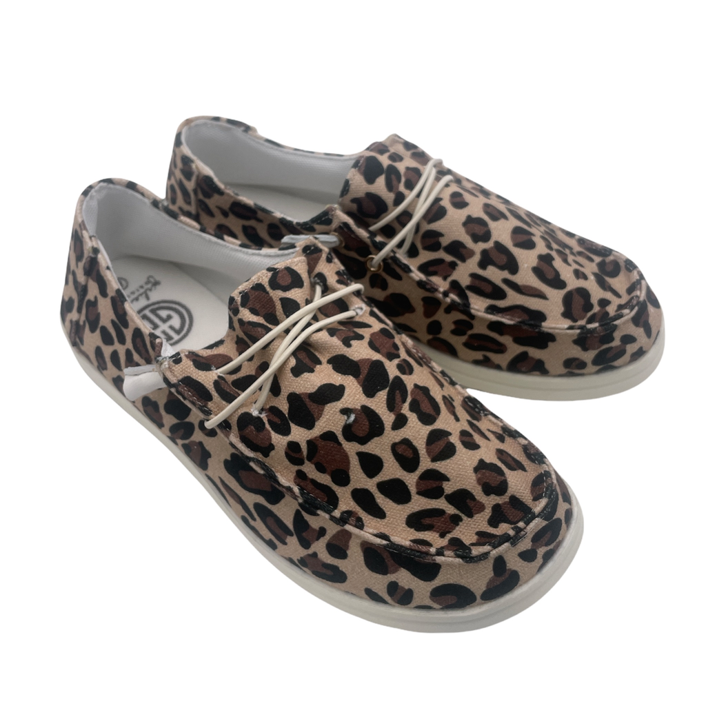 Leopard flat sneakers online