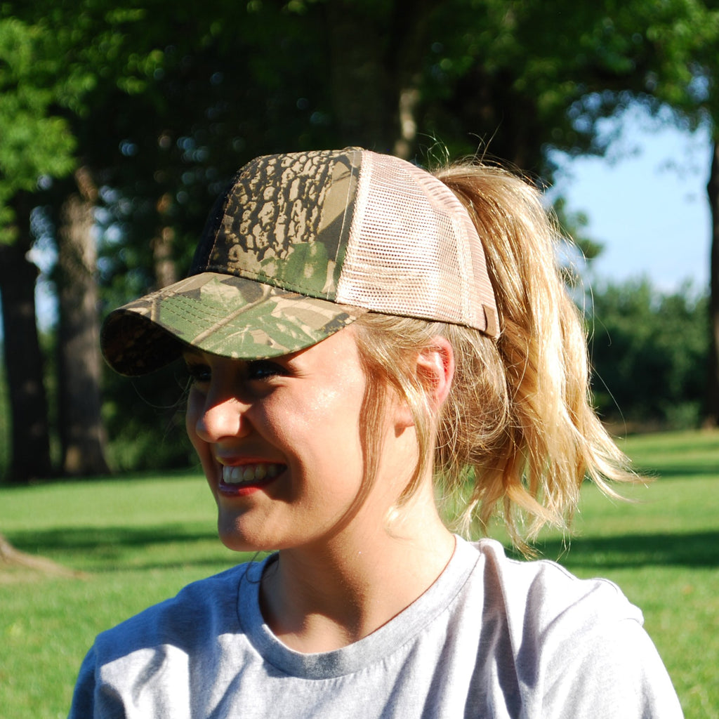 BJ 3 C.C Pony Caps Camo Camel girliegirloriginals