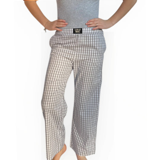 PAGH- GREY GINGHAM PANT