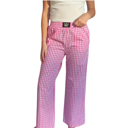 PAGH- PINK GINGHAM PANT