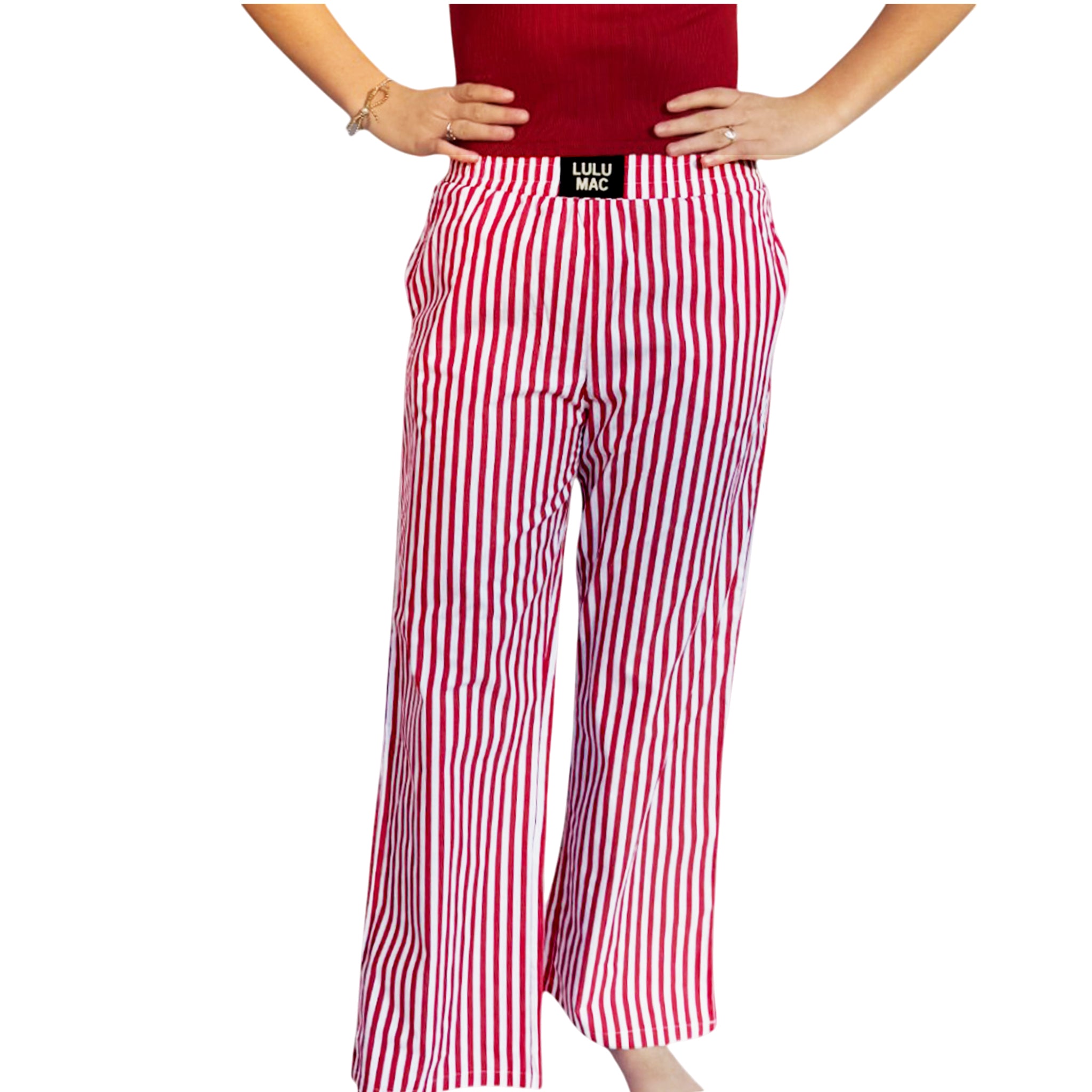 PAST- RED STRIPED PANT