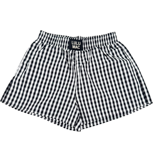 BXGH-BLACK GINGHAM BOXER SHORT