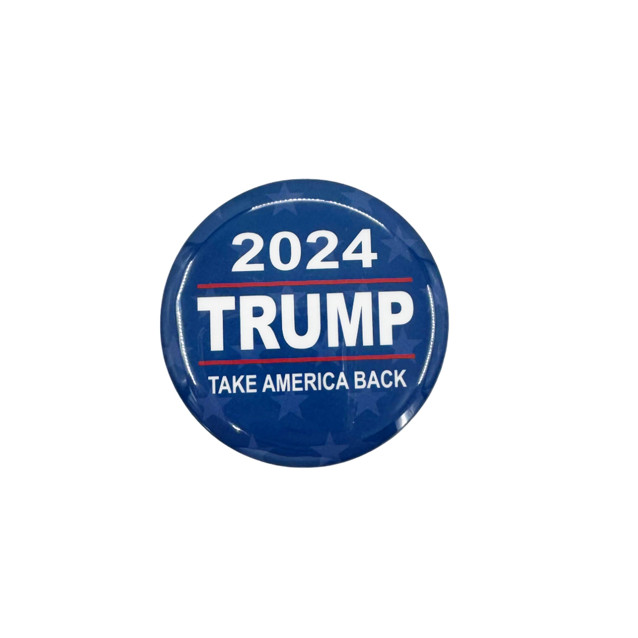 BUTTON TRUMP 2024 TAKE AMERICA BACK BLUE