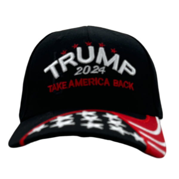 TR-Trump Cap with Star Bill Black