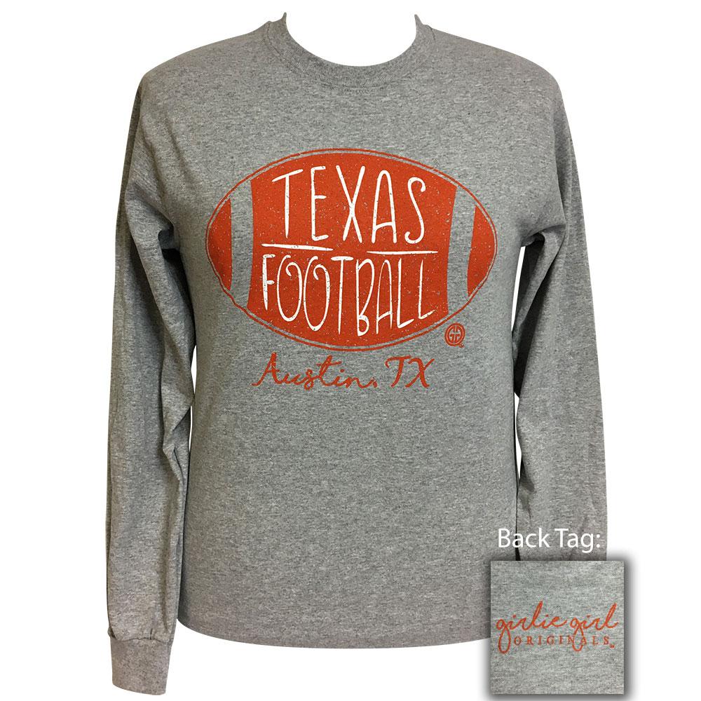 Texas Football Austin-Sport Grey LS-1782 – girliegirloriginals