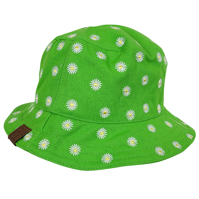 KB-005 C.C Daisy Rain Bucket Hat Apple Green – girliegirloriginals