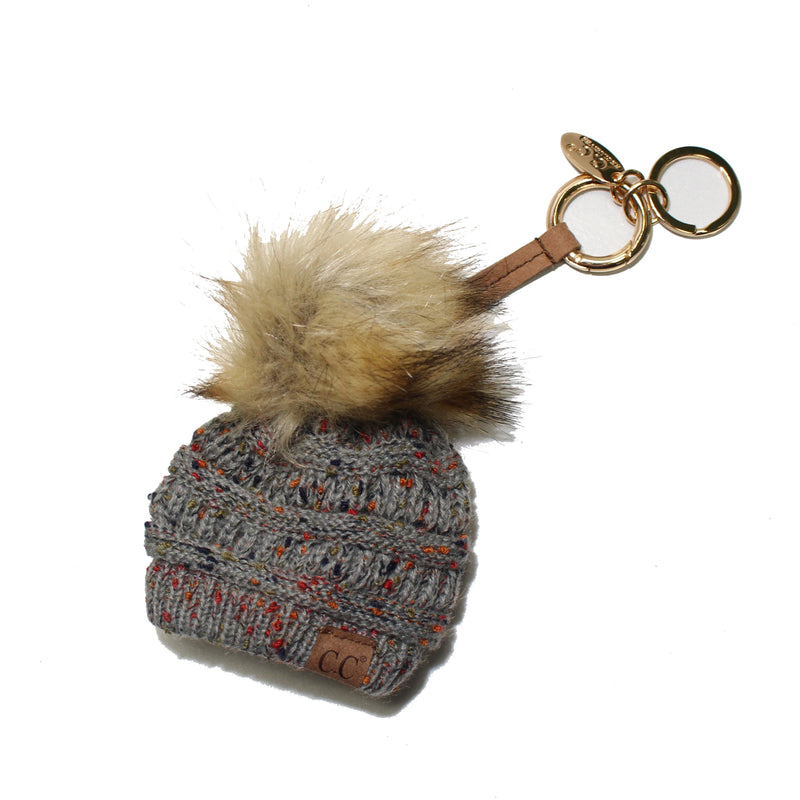 KB-33 Black Speckled Beanie Keychain – girliegirloriginals